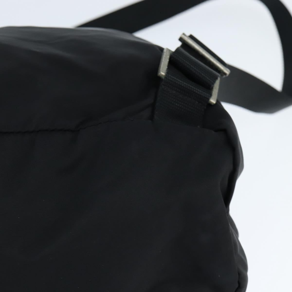 PRADA Backpack Nylon Black Silver Auth 146986