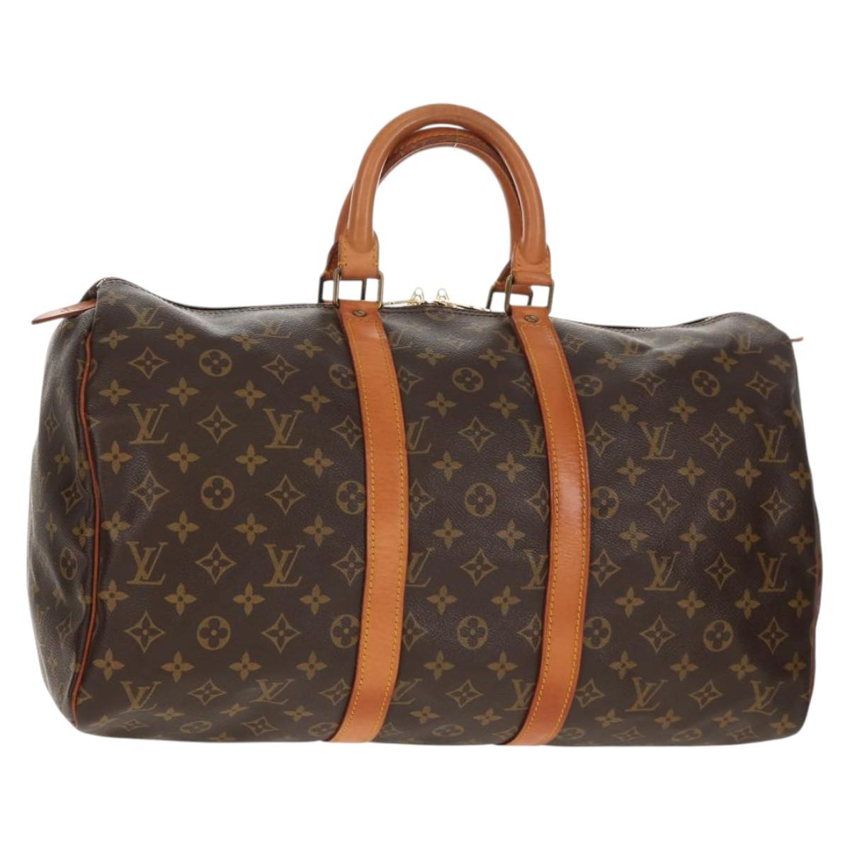 LOUIS VUITTON Monogram Keepall 45 Boston Bag M41428 LV Auth 146991V