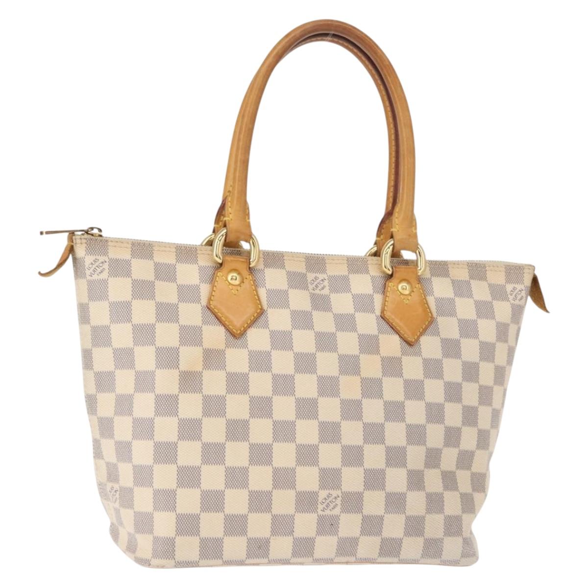 LOUIS VUITTON Damier Azur Saleya PM Tote Bag N51186 LV Auth 146995