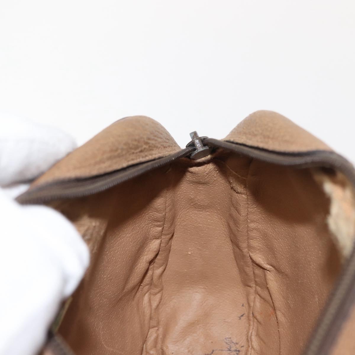 GUCCI GG Supreme Web Sherry Line Bag PVC Beige Brown 89 01 034 Auth 146999