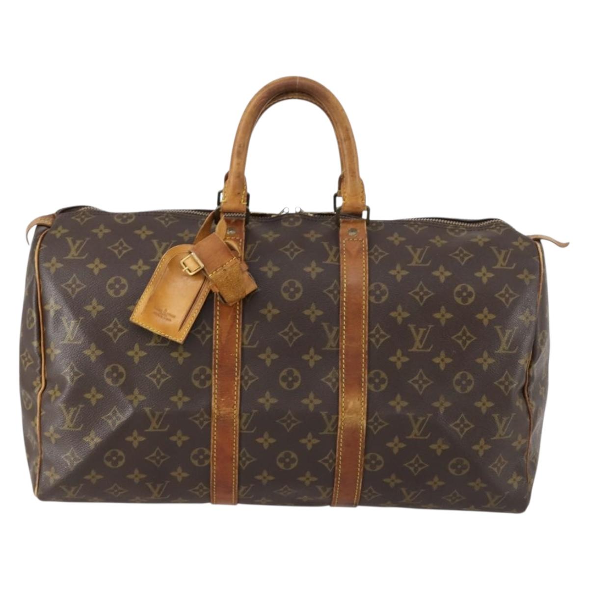LOUIS VUITTON Monogram Keepall 45 Boston Bag M41428 LV Auth 147006