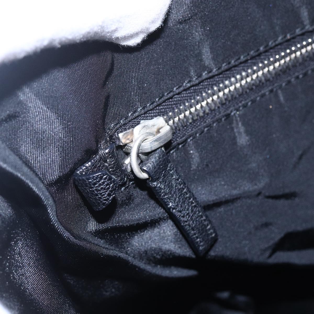 PRADA Hand Bag Canvas Beige Silver Auth 147009