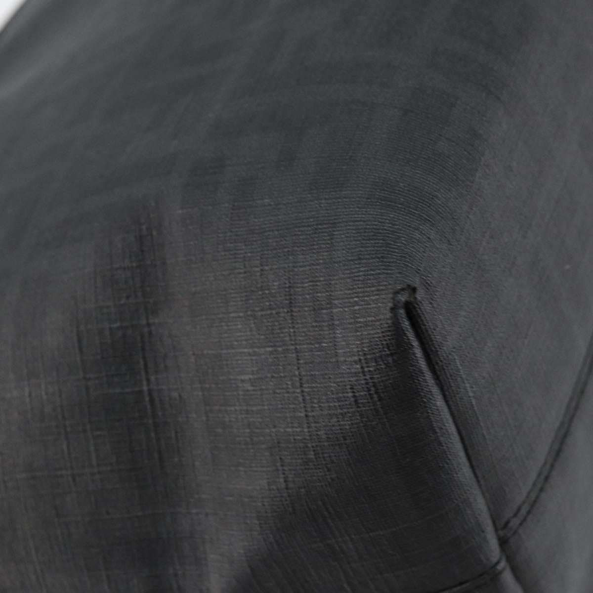 FENDI Zucca Canvas Tote Bag PVC Black Gold Auth 147011