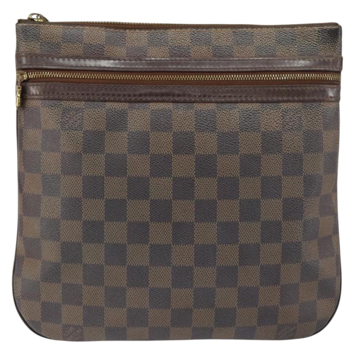 LOUIS VUITTON Damier Ebene Pochette Bosphore Shoulder Bag N51111 LV Auth 147014