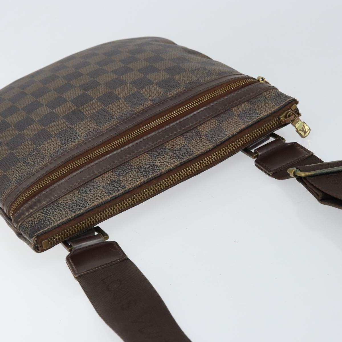 LOUIS VUITTON Damier Ebene Pochette Bosphore Shoulder Bag N51111 LV Auth 147014