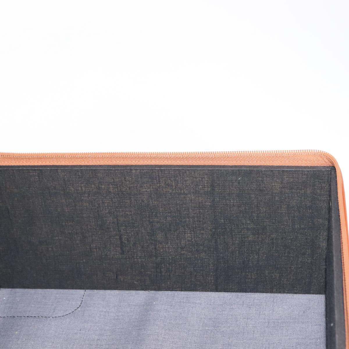 FENDI Pecan Canvas Trunk Case PVC Black Brown Auth 147028