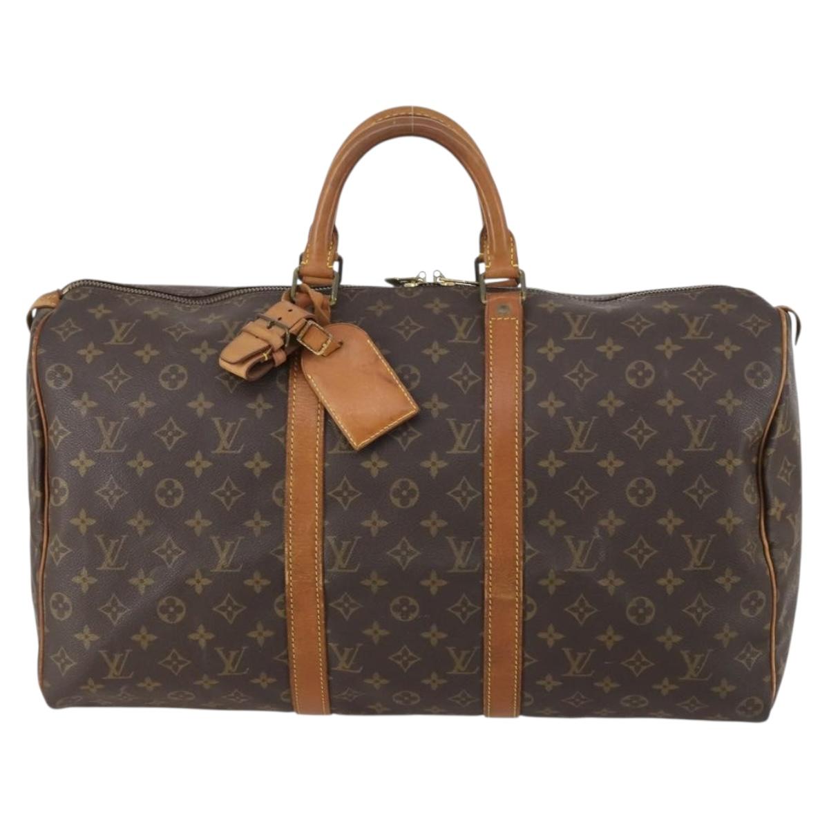LOUIS VUITTON Monogram Keepall 50 Boston Bag M41426 LV Auth 147030