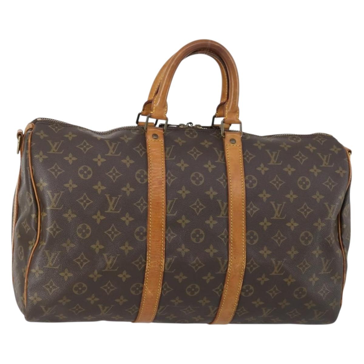 LOUIS VUITTON Monogram Keepall Bandouliere 45 Boston Bag M41418 LV Auth 147031