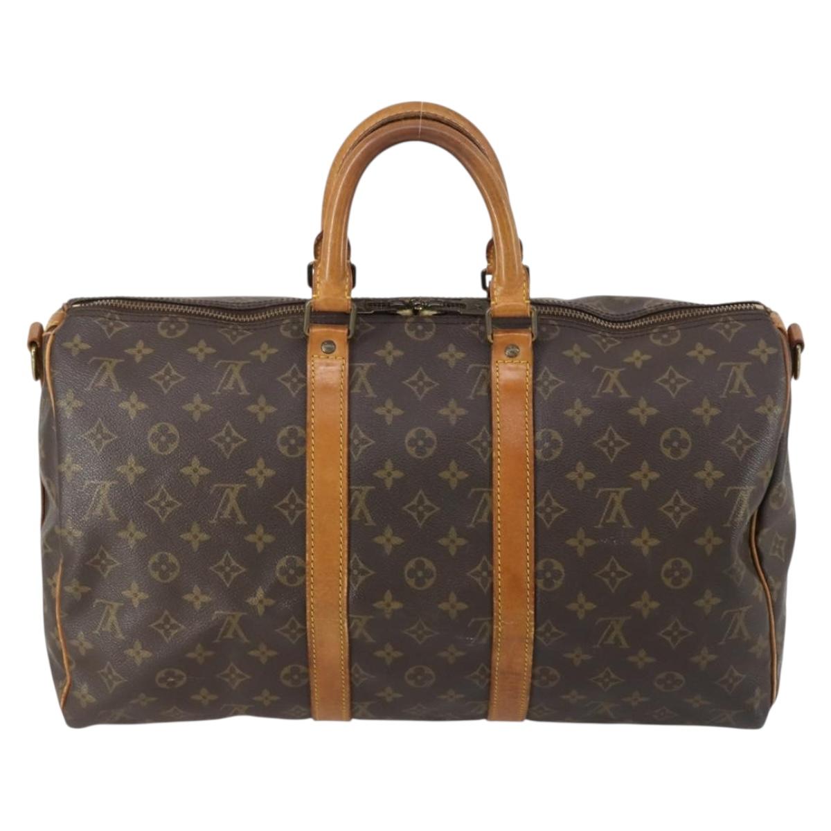 LOUIS VUITTON Monogram Keepall Bandouliere 45 Boston Bag M41418 LV Auth 147031