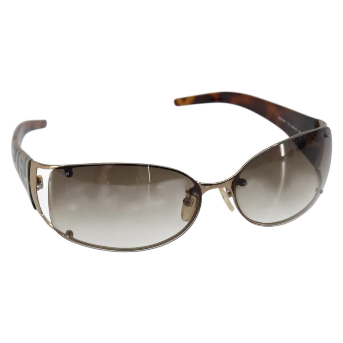 FENDI Sunglasses plastic Brown Auth 147036