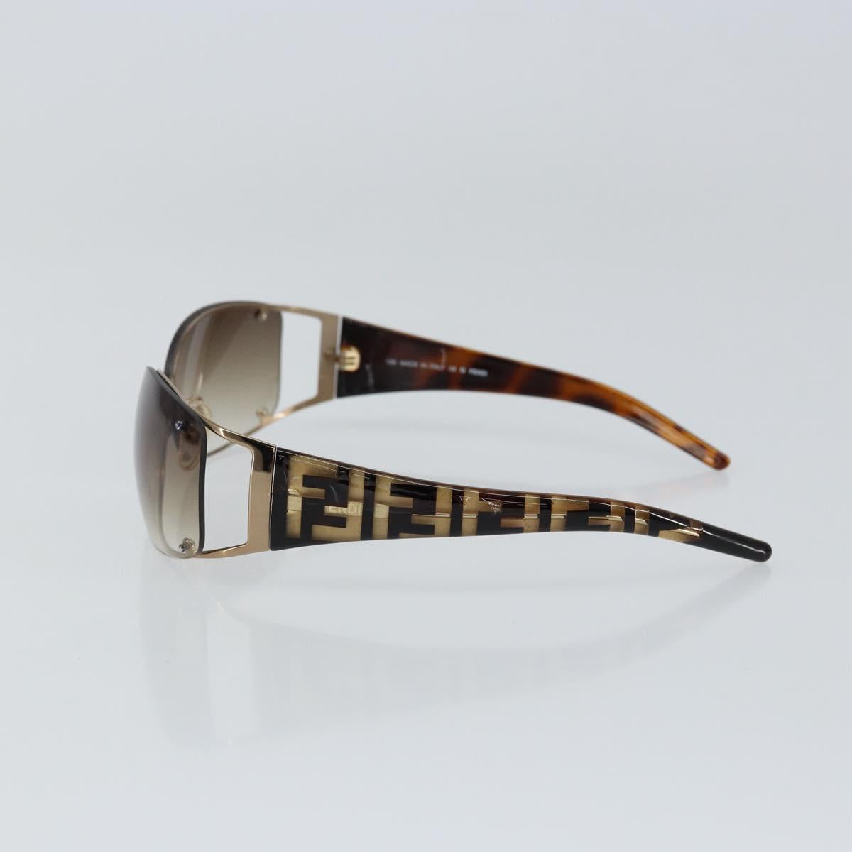 FENDI Sunglasses plastic Brown Auth 147036