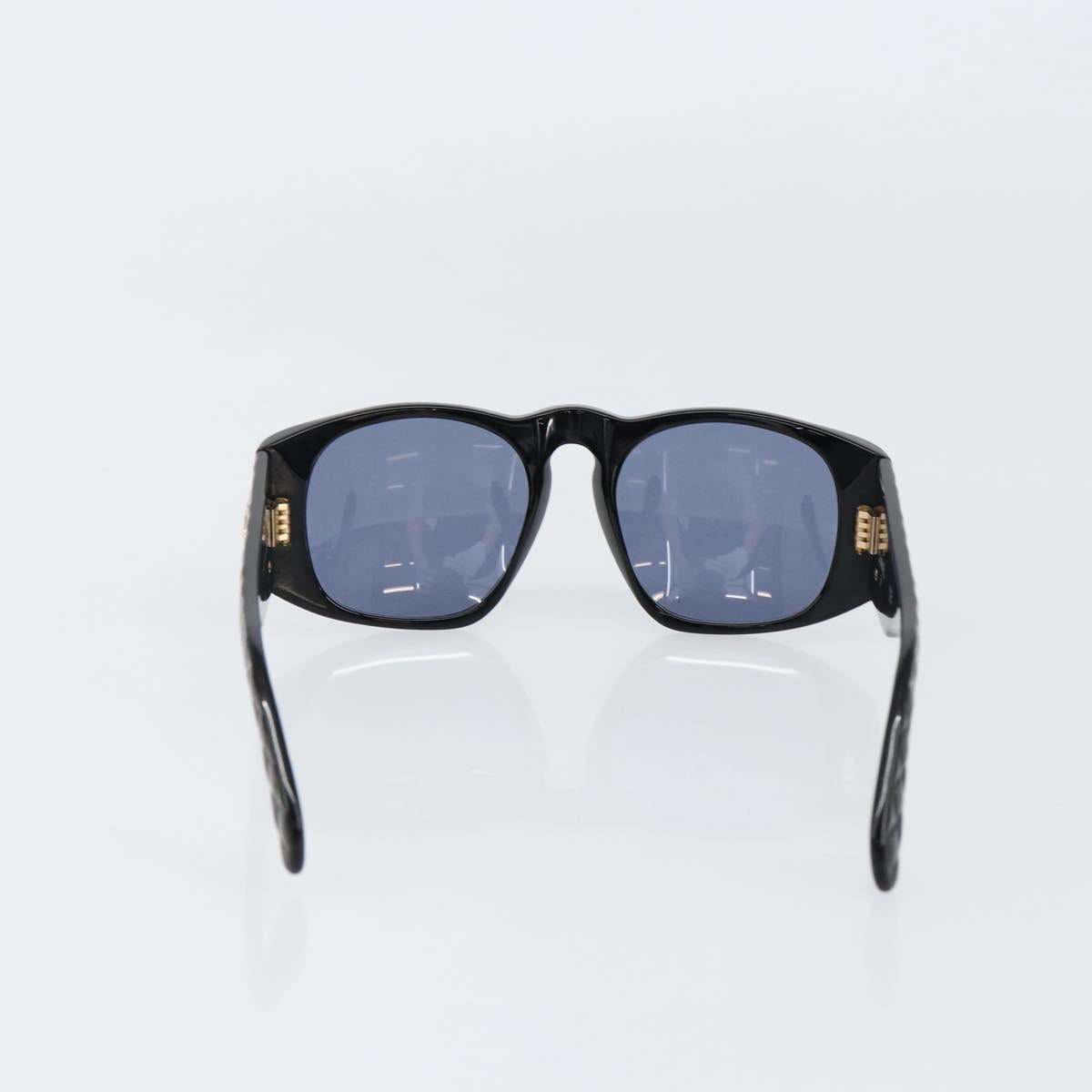 CHANEL Matelasse Sunglasses plastic Black CC Auth 147040V