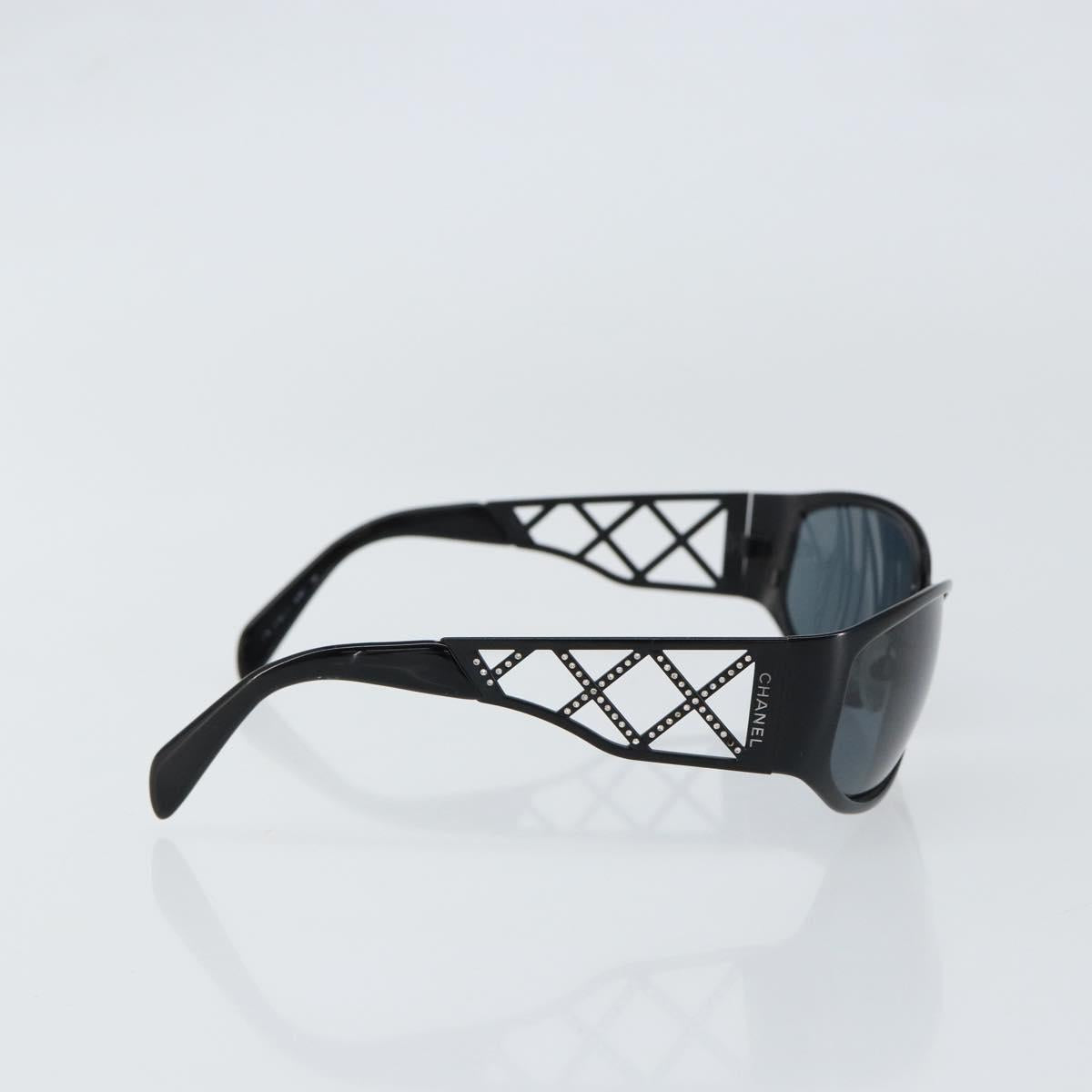 CHANEL Sunglasses Plastic Black 04155 75641 CC Auth 147050