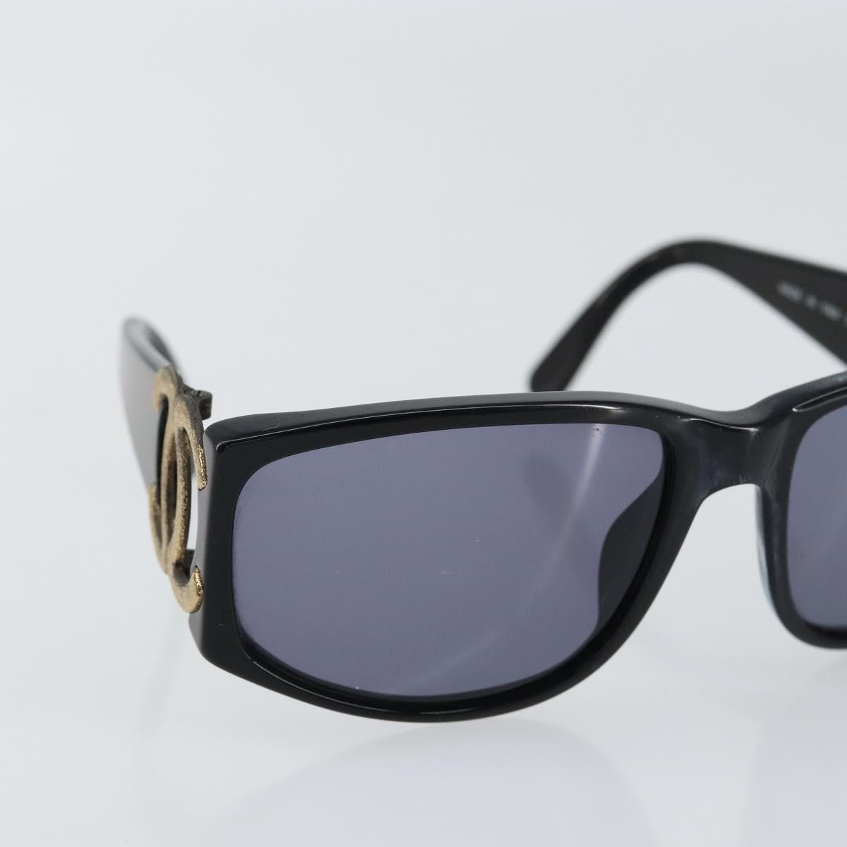 CHANEL Sunglasses plastic Black CC Auth 147052
