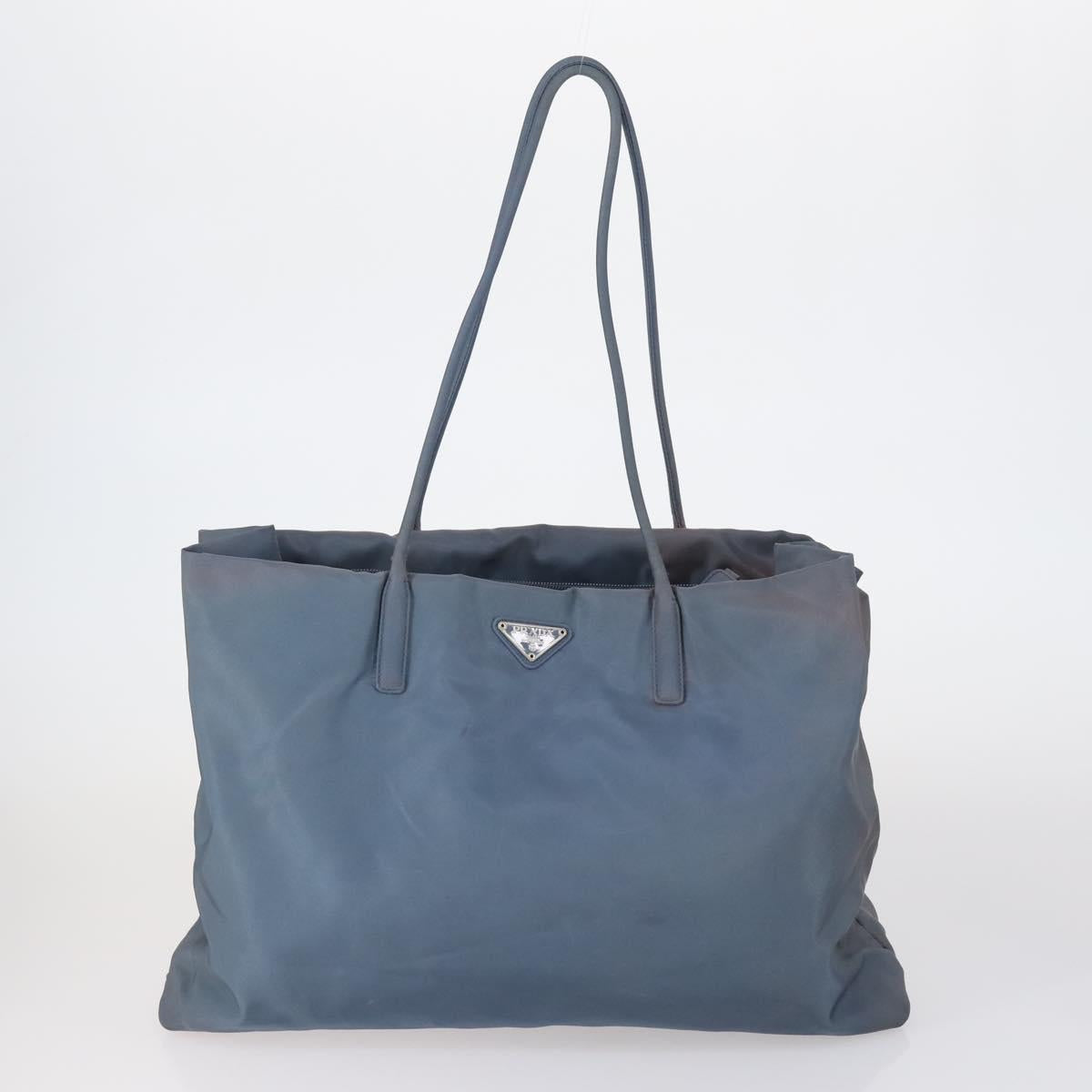 PRADA Tote Bag Nylon 4 Set Black Blue Auth 147053
