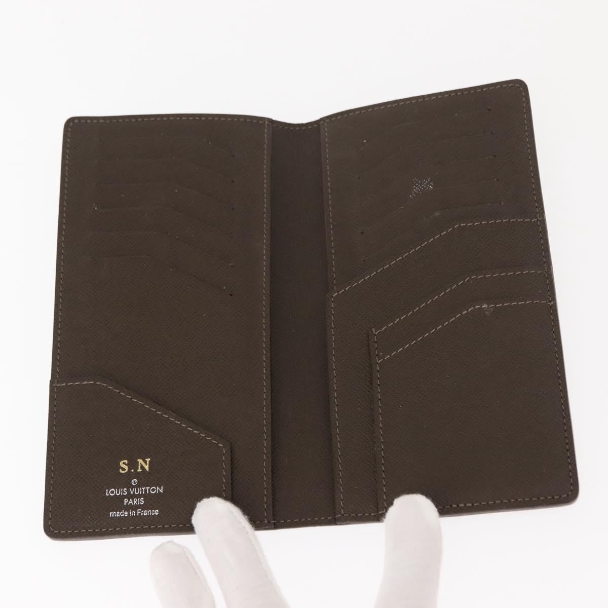 LOUIS VUITTON Taiga Wallet 3 Set Grizzly LV Auth 147062