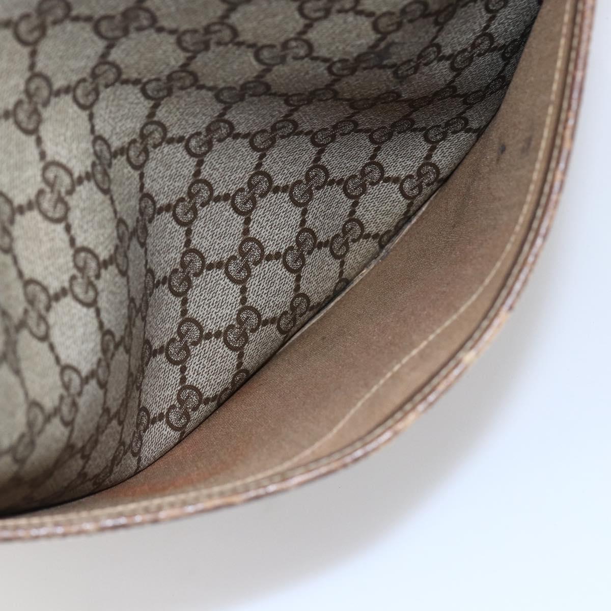 GUCCI GG Supreme Web Sherry Line Tote Bag PVC Beige 39 02 003 Auth 147064