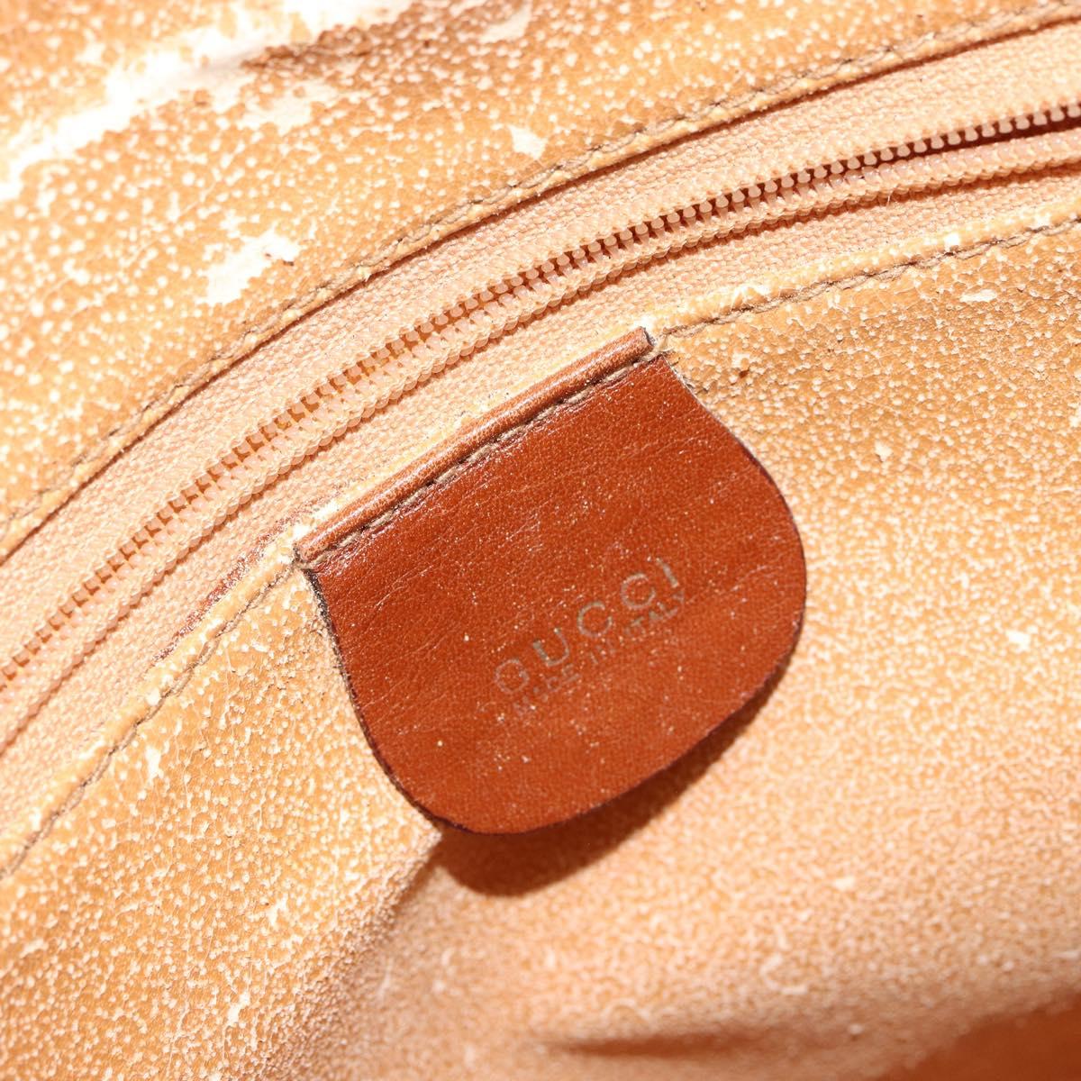 GUCCI Bamboo Hand Bag Leather 2way Brown Gold 000 2058 0290 0 Auth 147071