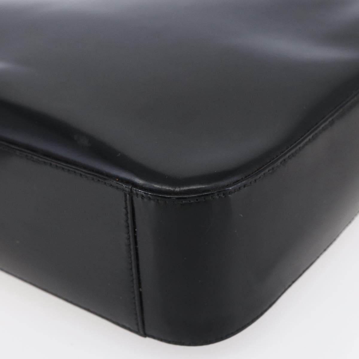 GUCCI Soho Shoulder Bag Enamel Black Auth 147072