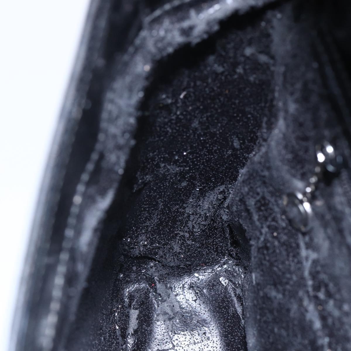 GUCCI Soho Shoulder Bag Enamel Black Auth 147072