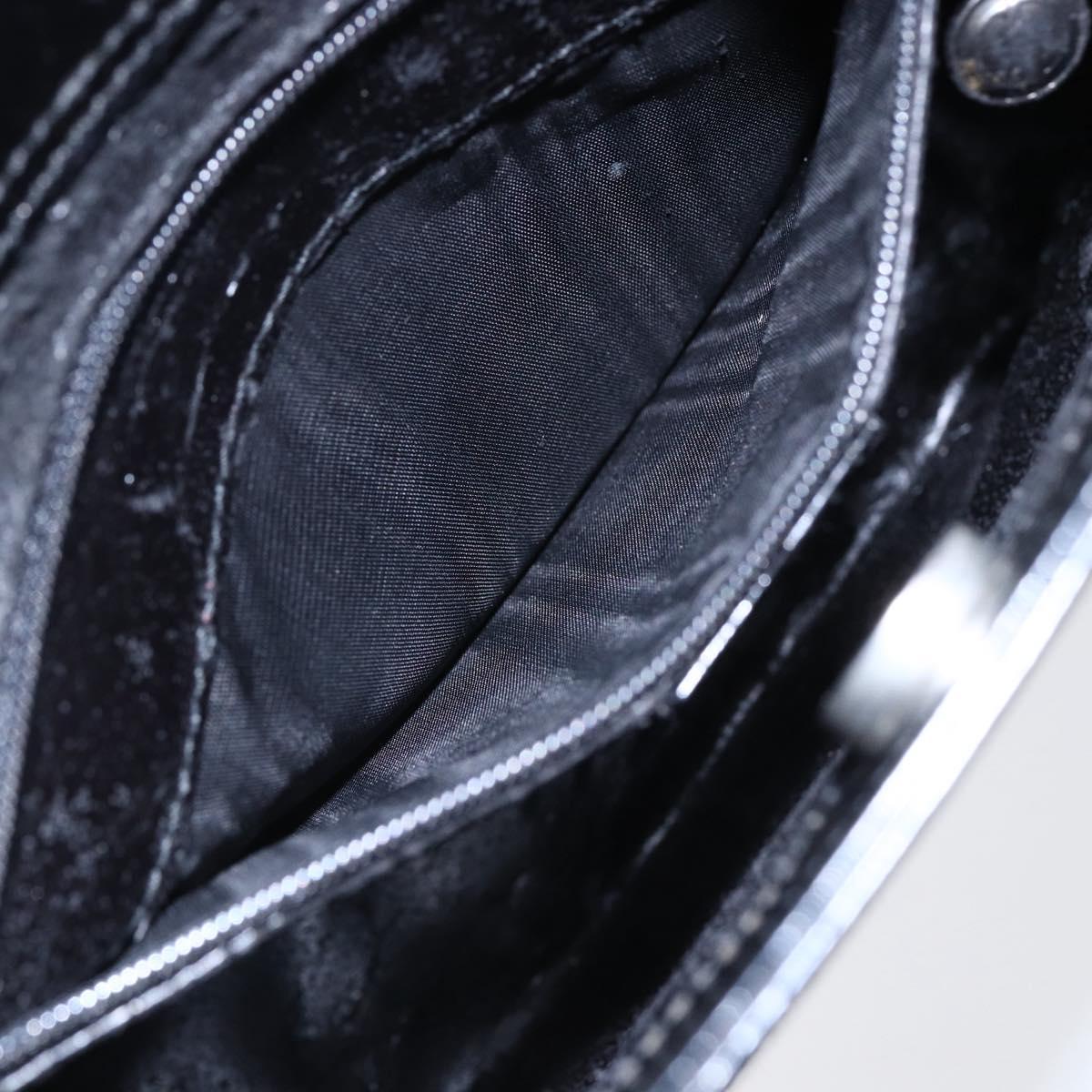 GUCCI Soho Shoulder Bag Enamel Black Auth 147072