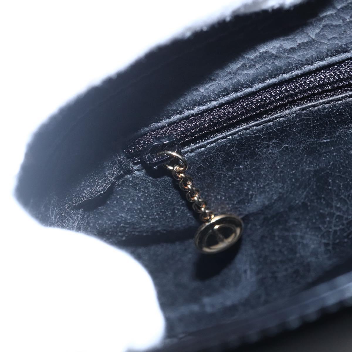 GUCCI Shoulder Bag Enamel Black Gold 001 3444 1812 Auth 147073