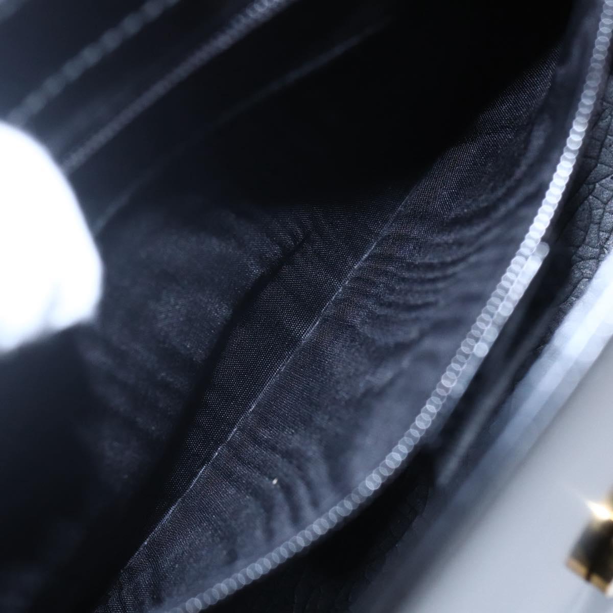 GUCCI Shoulder Bag Enamel Black Gold 001 3444 1812 Auth 147073