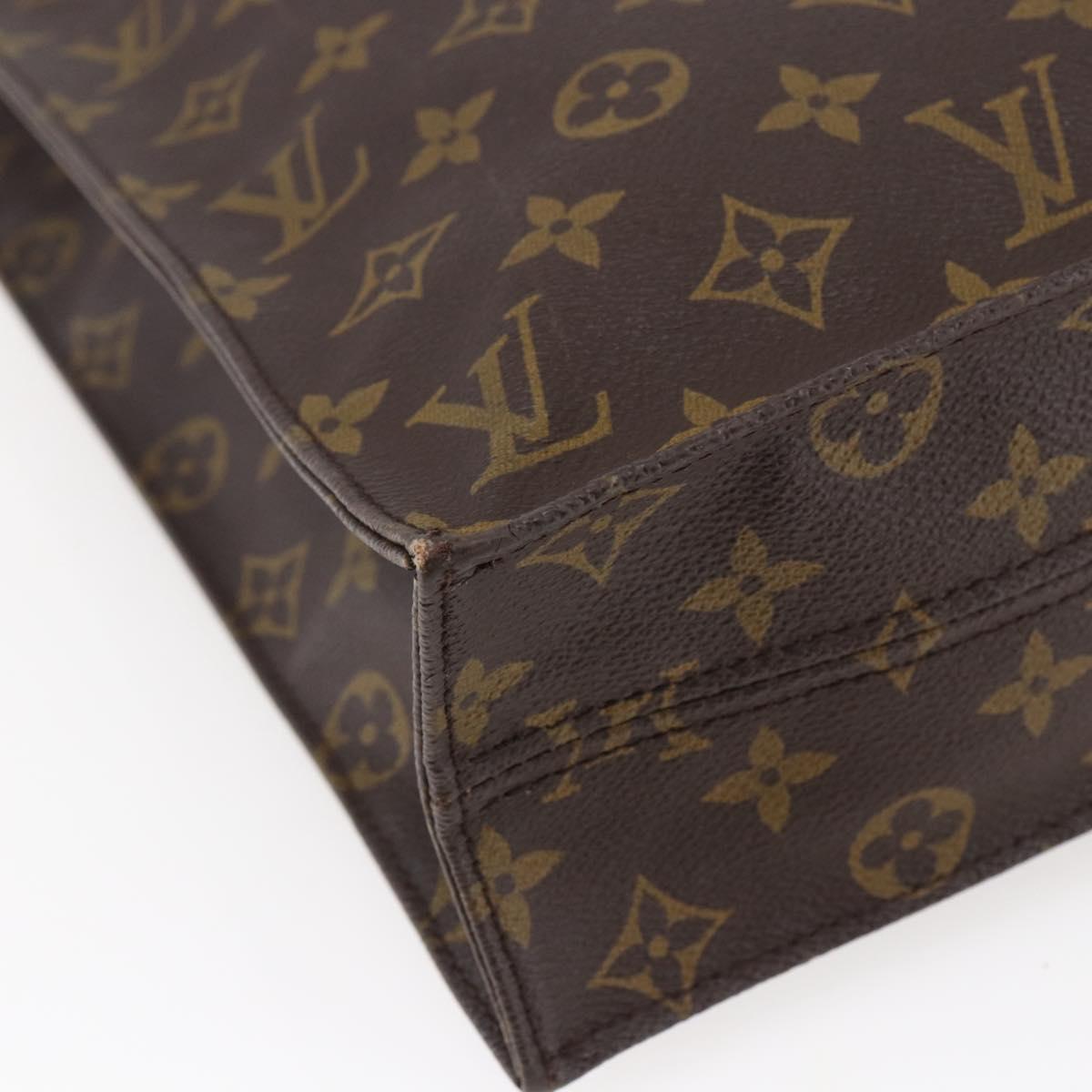 LOUIS VUITTON Monogram Sac Plat Hand Bag M51140 LV Auth 147129