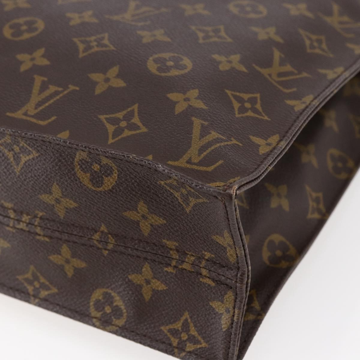LOUIS VUITTON Monogram Sac Plat Hand Bag M51140 LV Auth 147129
