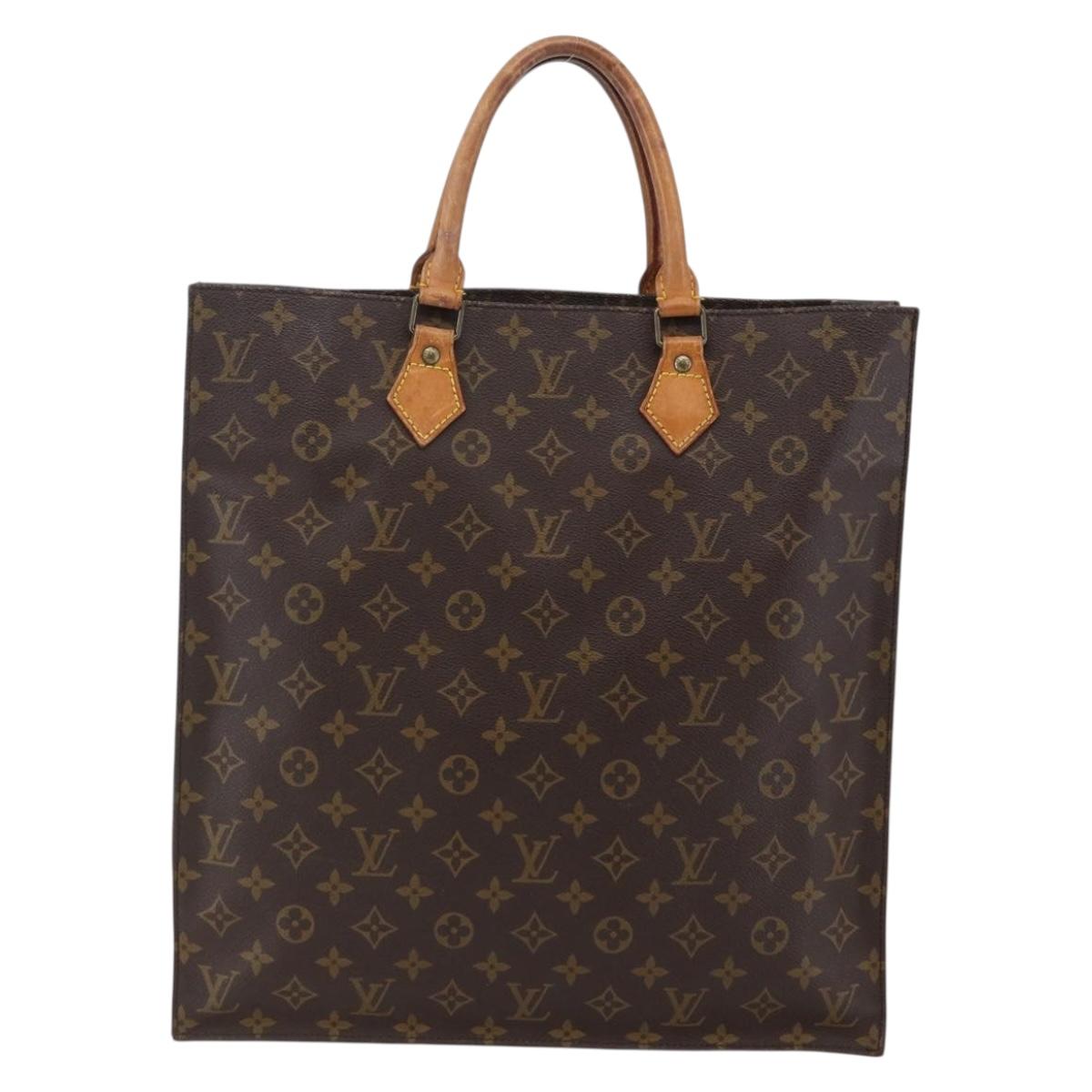 LOUIS VUITTON Monogram Sac Plat Hand Bag M51140 LV Auth 147129