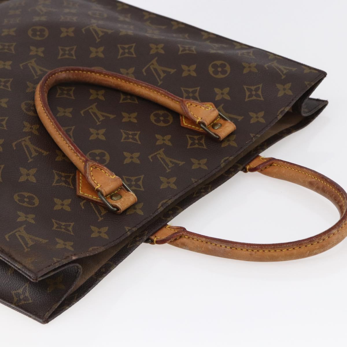 LOUIS VUITTON Monogram Sac Plat Hand Bag M51140 LV Auth 147129