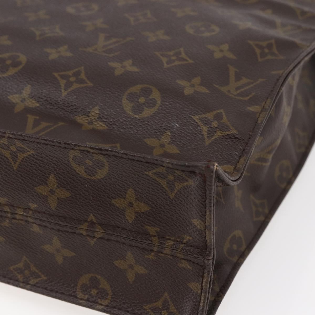 LOUIS VUITTON Monogram Sac Plat Hand Bag M51140 LV Auth 147130