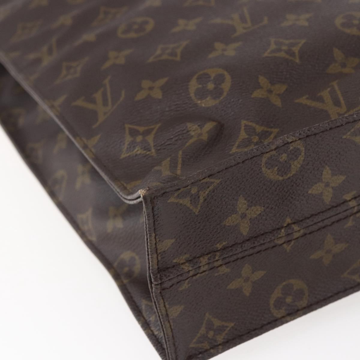 LOUIS VUITTON Monogram Sac Plat Hand Bag M51140 LV Auth 147130