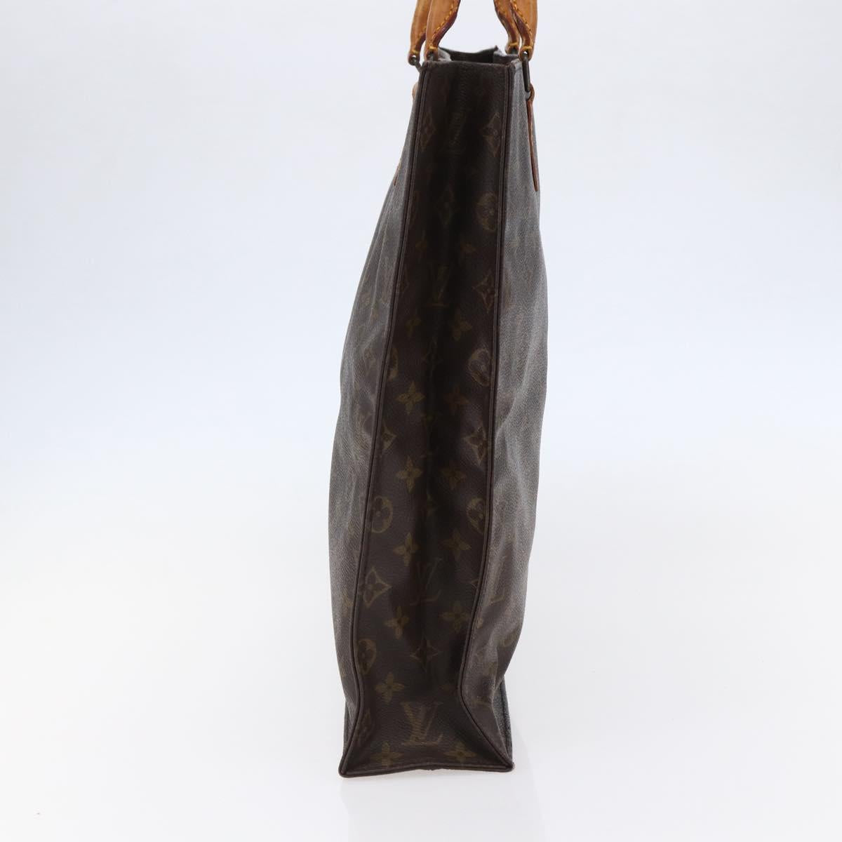 LOUIS VUITTON Monogram Sac Plat Hand Bag M51140 LV Auth 147130