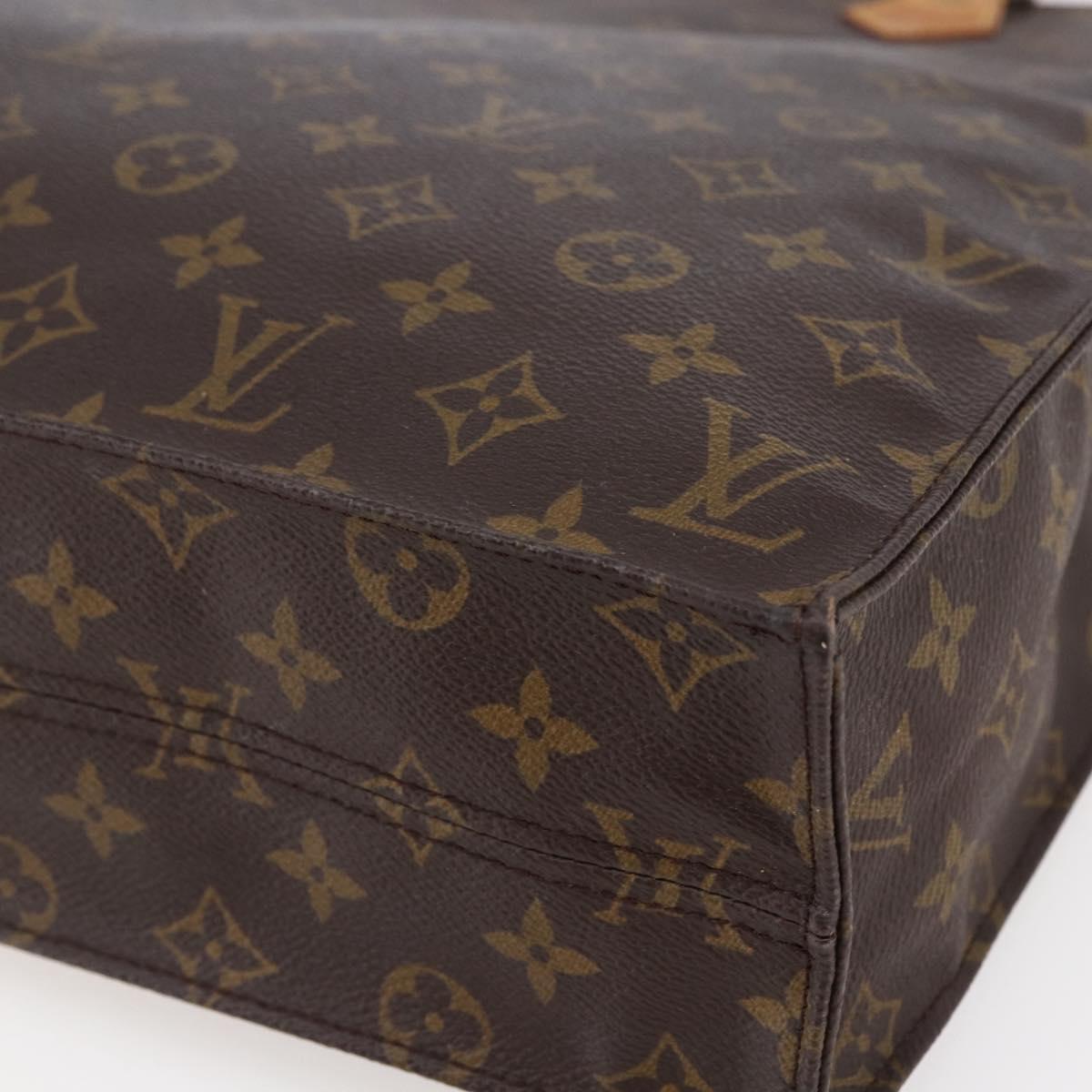 LOUIS VUITTON Monogram Sac Plat Hand Bag M51140 LV Auth 147131