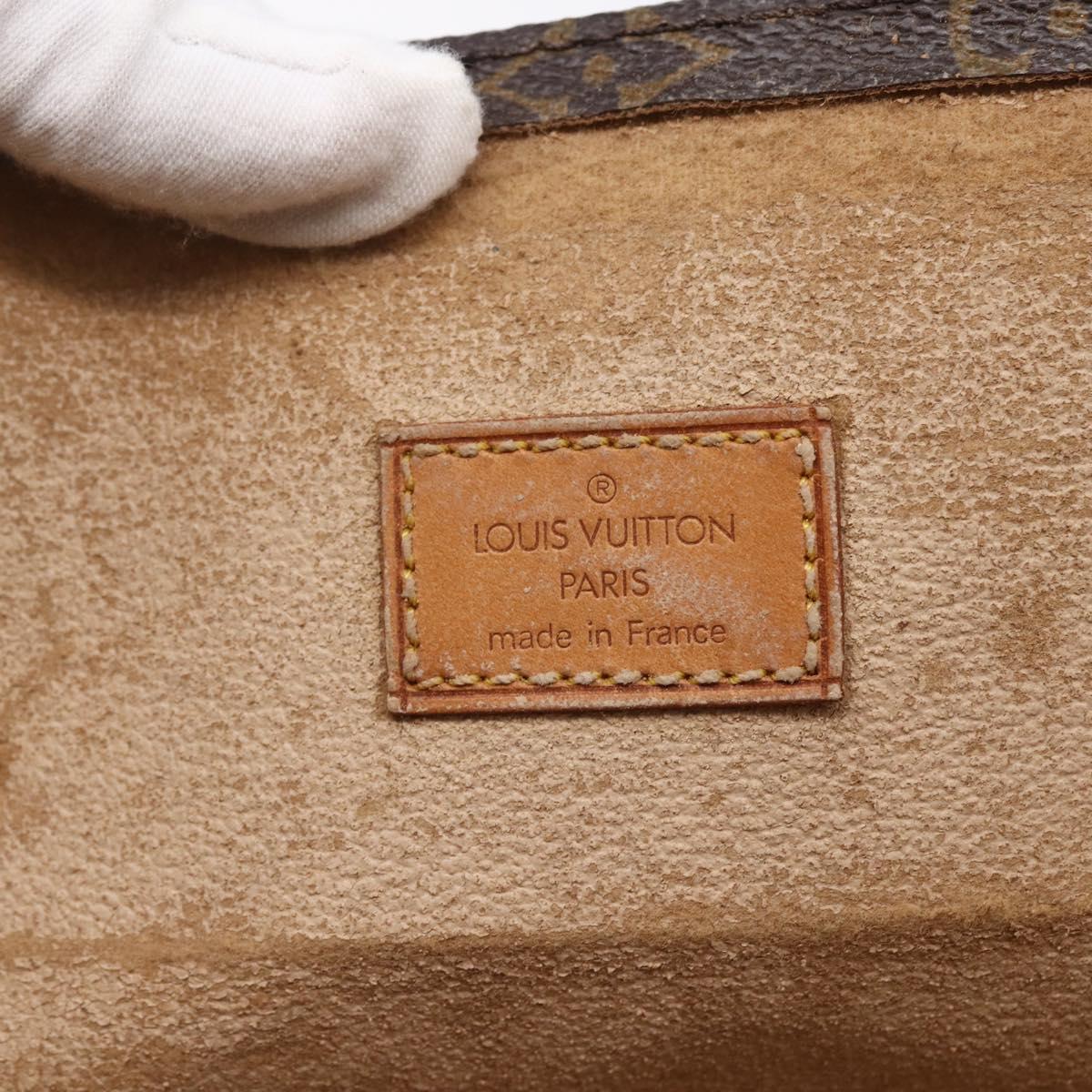 LOUIS VUITTON Monogram Sac Plat Hand Bag M51140 LV Auth 147131