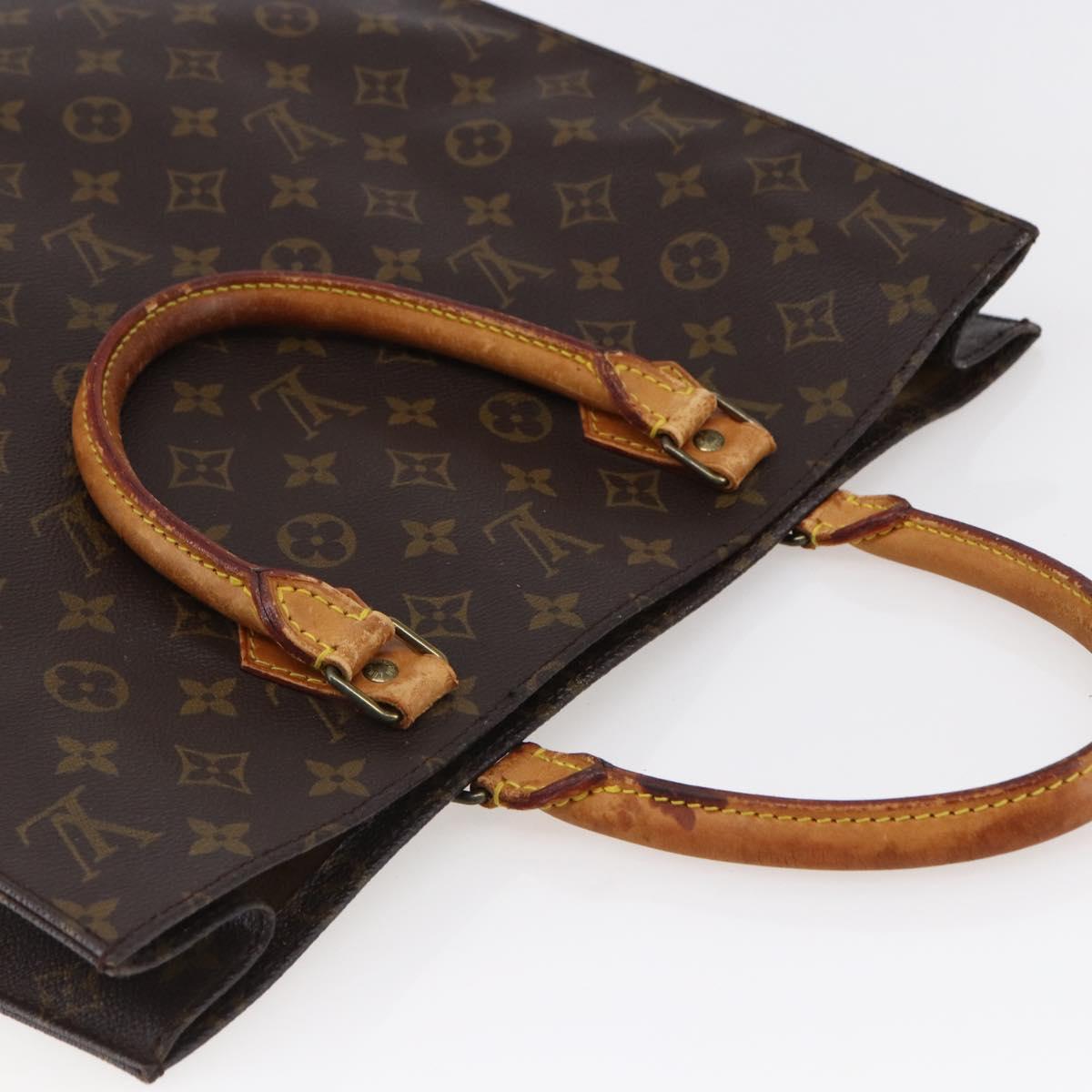 LOUIS VUITTON Monogram Sac Plat Hand Bag M51140 LV Auth 147131