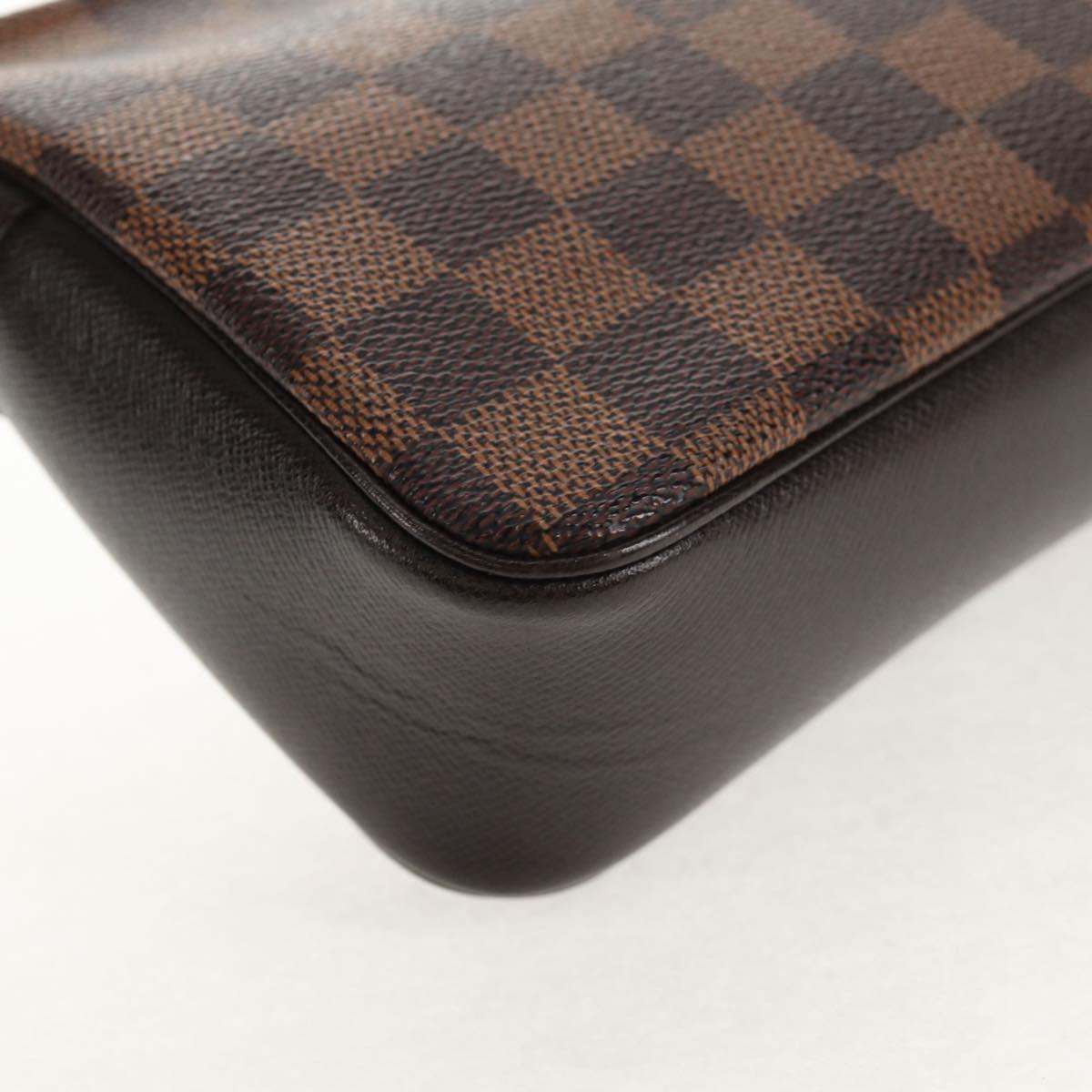 LOUIS VUITTON Damier Ebene Trousse Makeup Pouch N51982 LV Auth 147133V