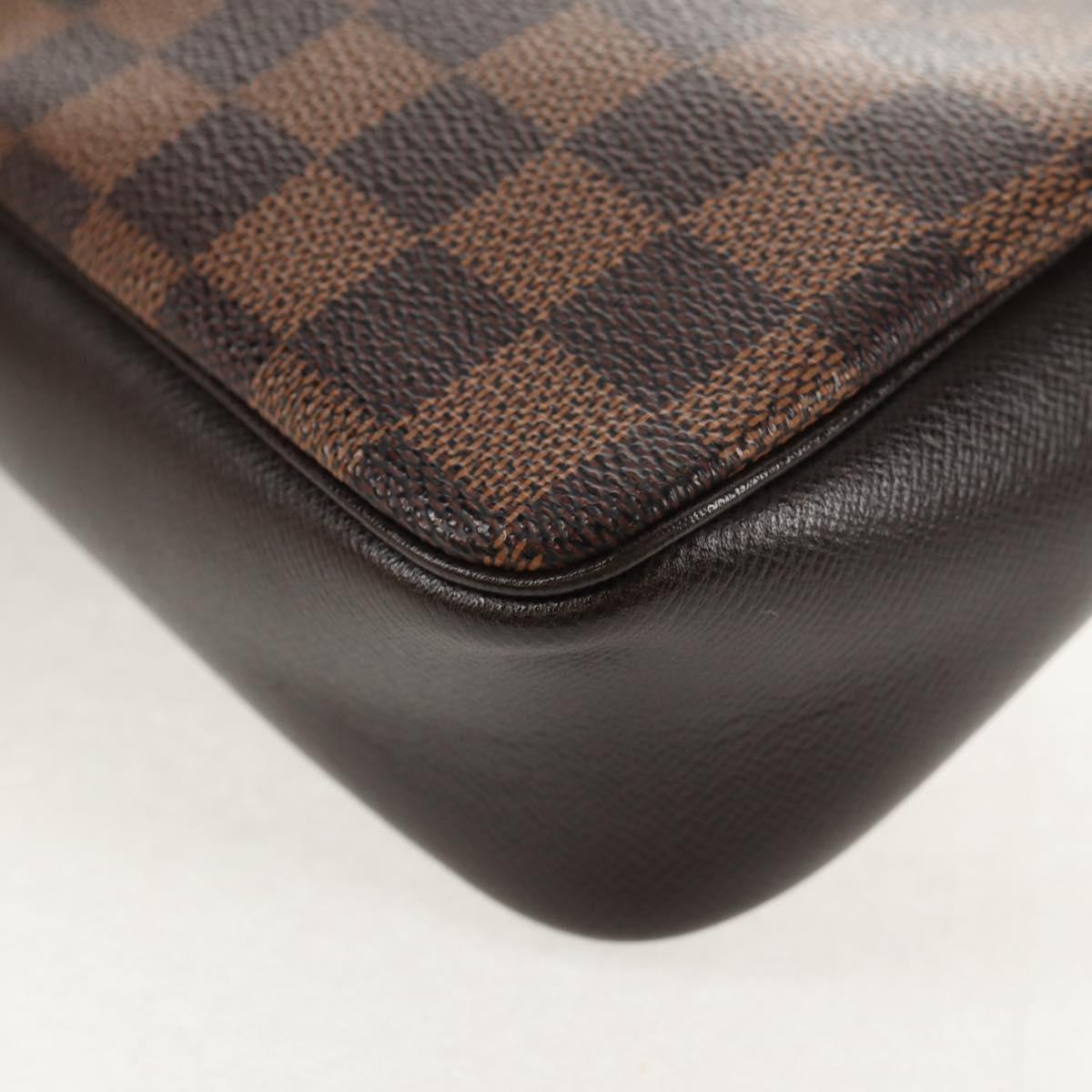 LOUIS VUITTON Damier Ebene Trousse Makeup Pouch N51982 LV Auth 147133V