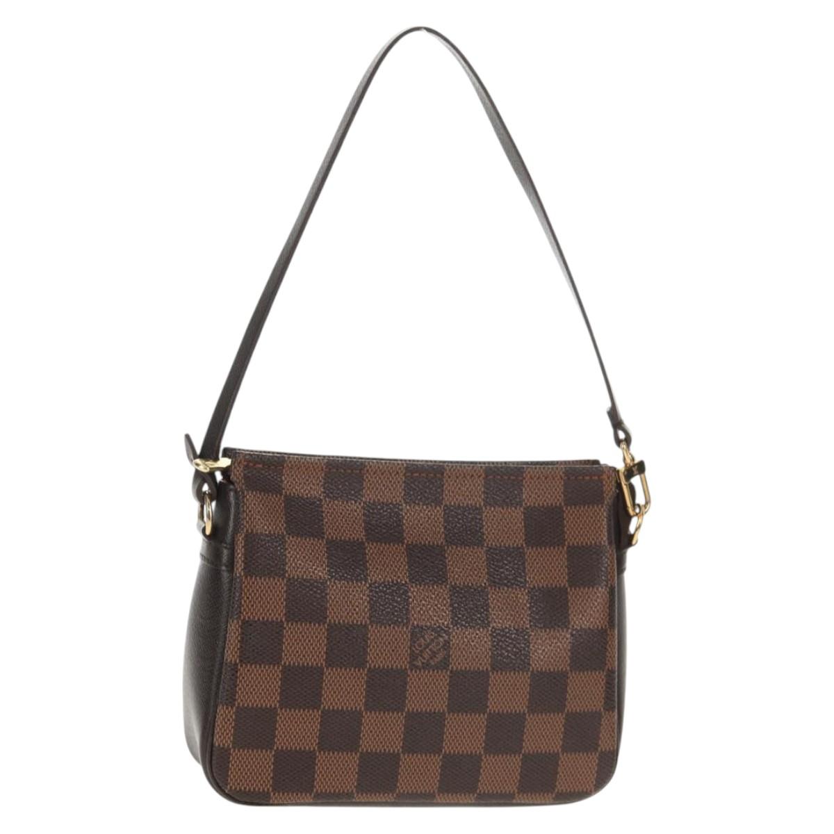 LOUIS VUITTON Damier Ebene Trousse Makeup Pouch N51982 LV Auth 147133V