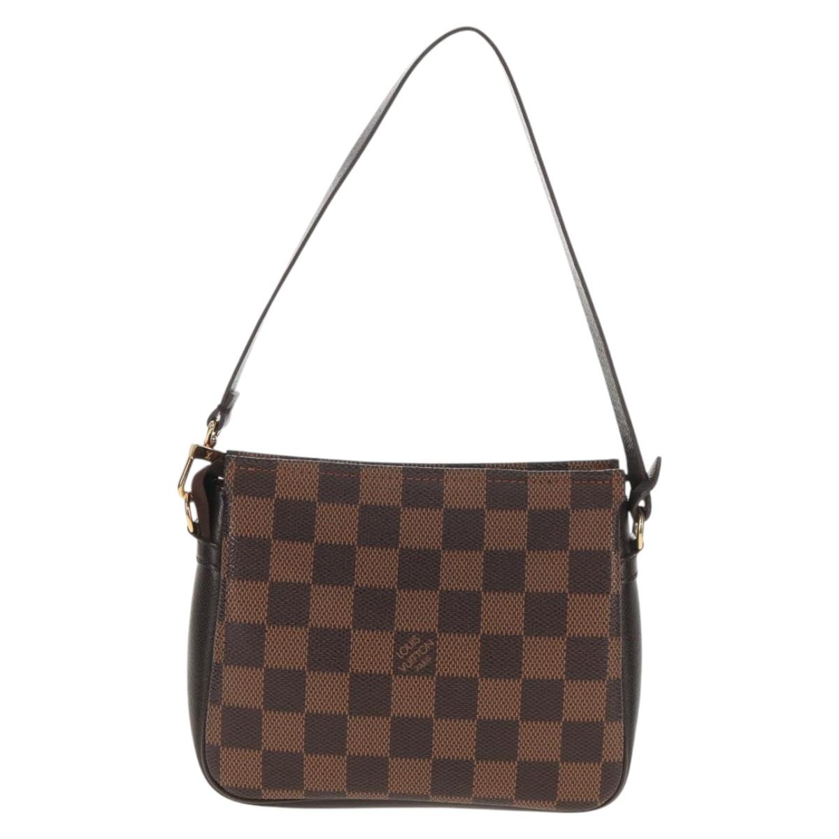 LOUIS VUITTON Damier Ebene Trousse Makeup Pouch N51982 LV Auth 147133V