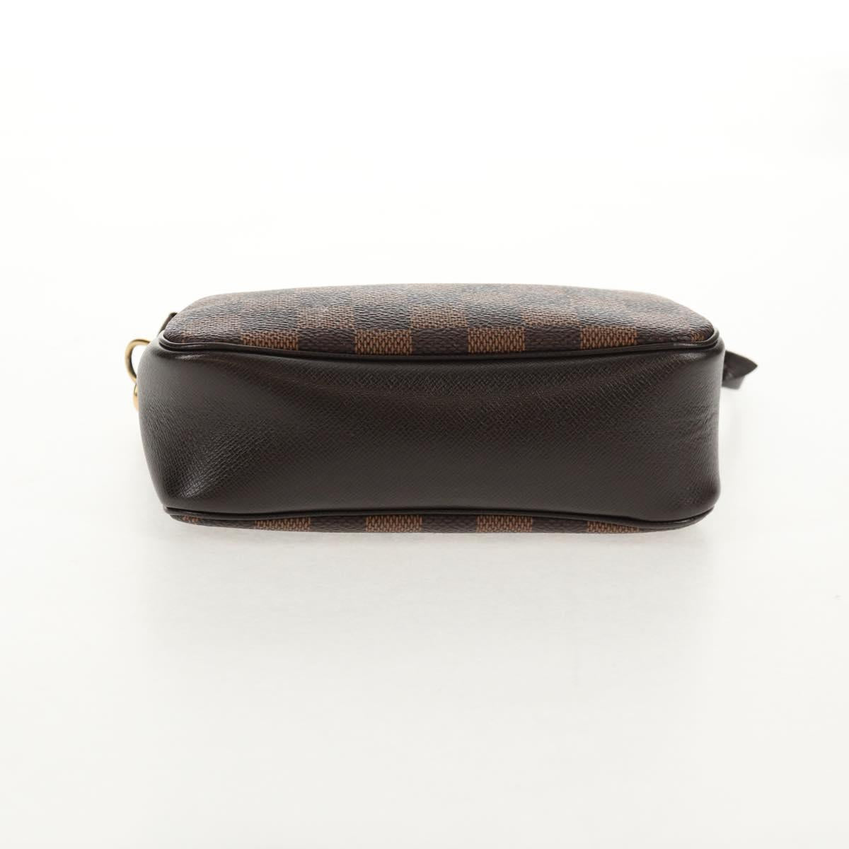 LOUIS VUITTON Damier Ebene Trousse Makeup Pouch N51982 LV Auth 147133V