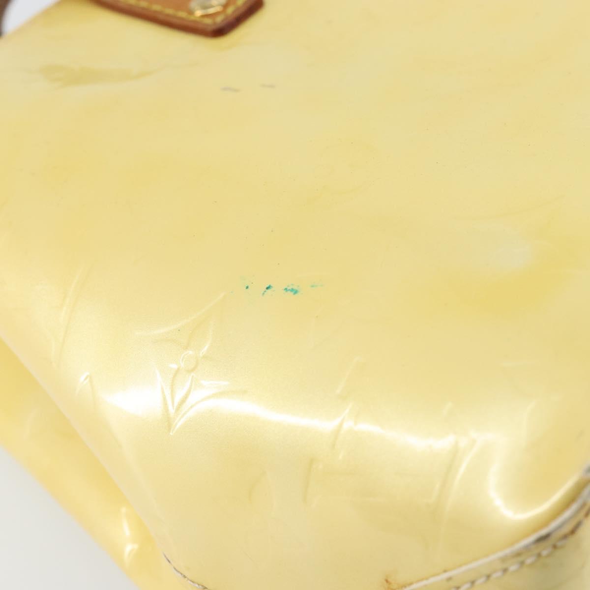 LOUIS VUITTON Monogram Vernis Reade PM Hand Bag Perle M91336 LV Auth 147136