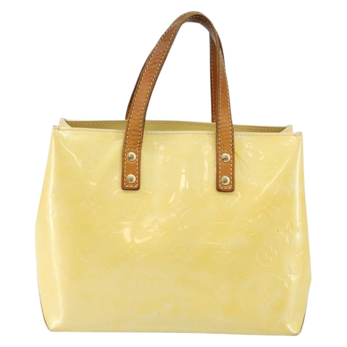 LOUIS VUITTON Monogram Vernis Reade PM Hand Bag Perle M91336 LV Auth 147136
