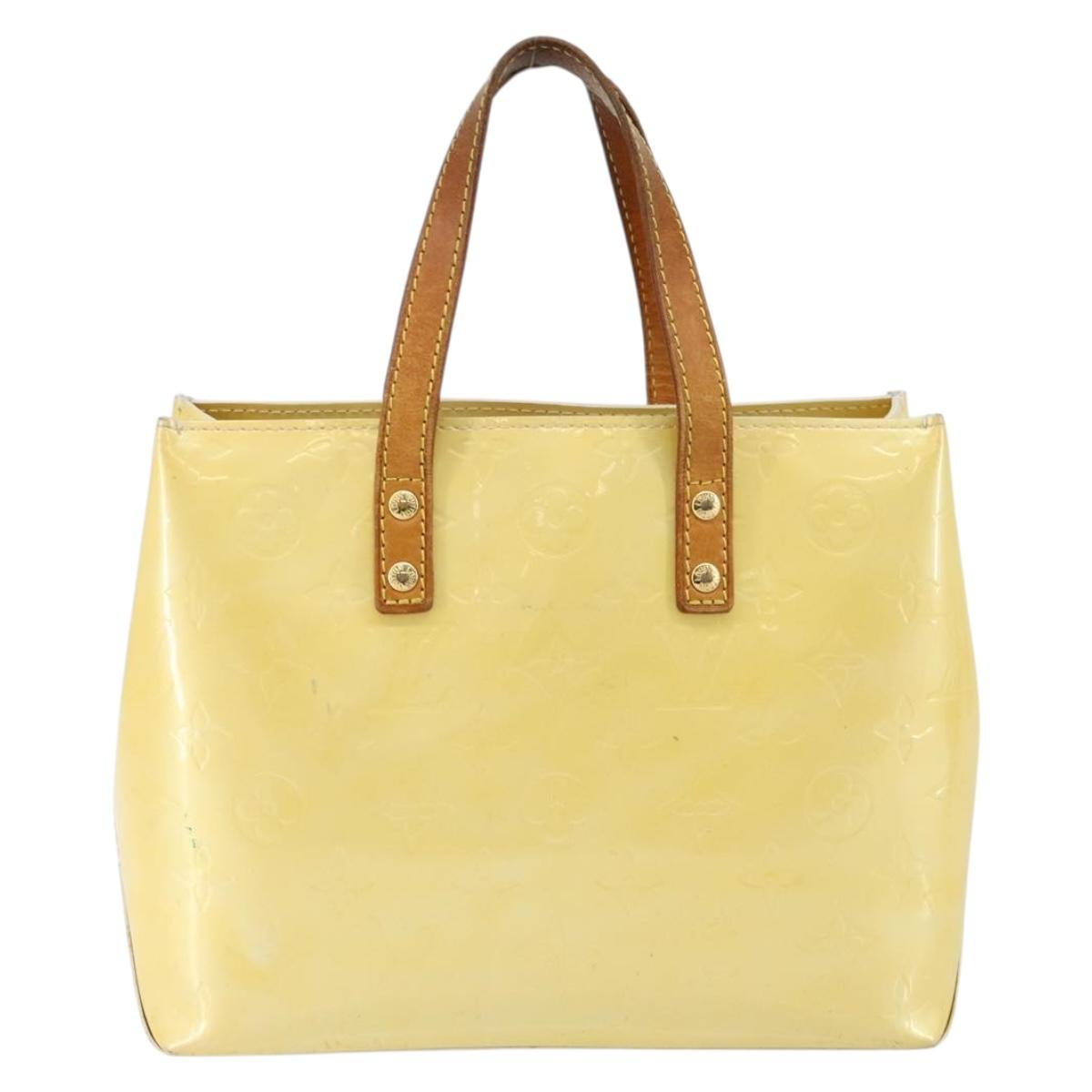 LOUIS VUITTON Monogram Vernis Reade PM Hand Bag Perle M91336 LV Auth 147136