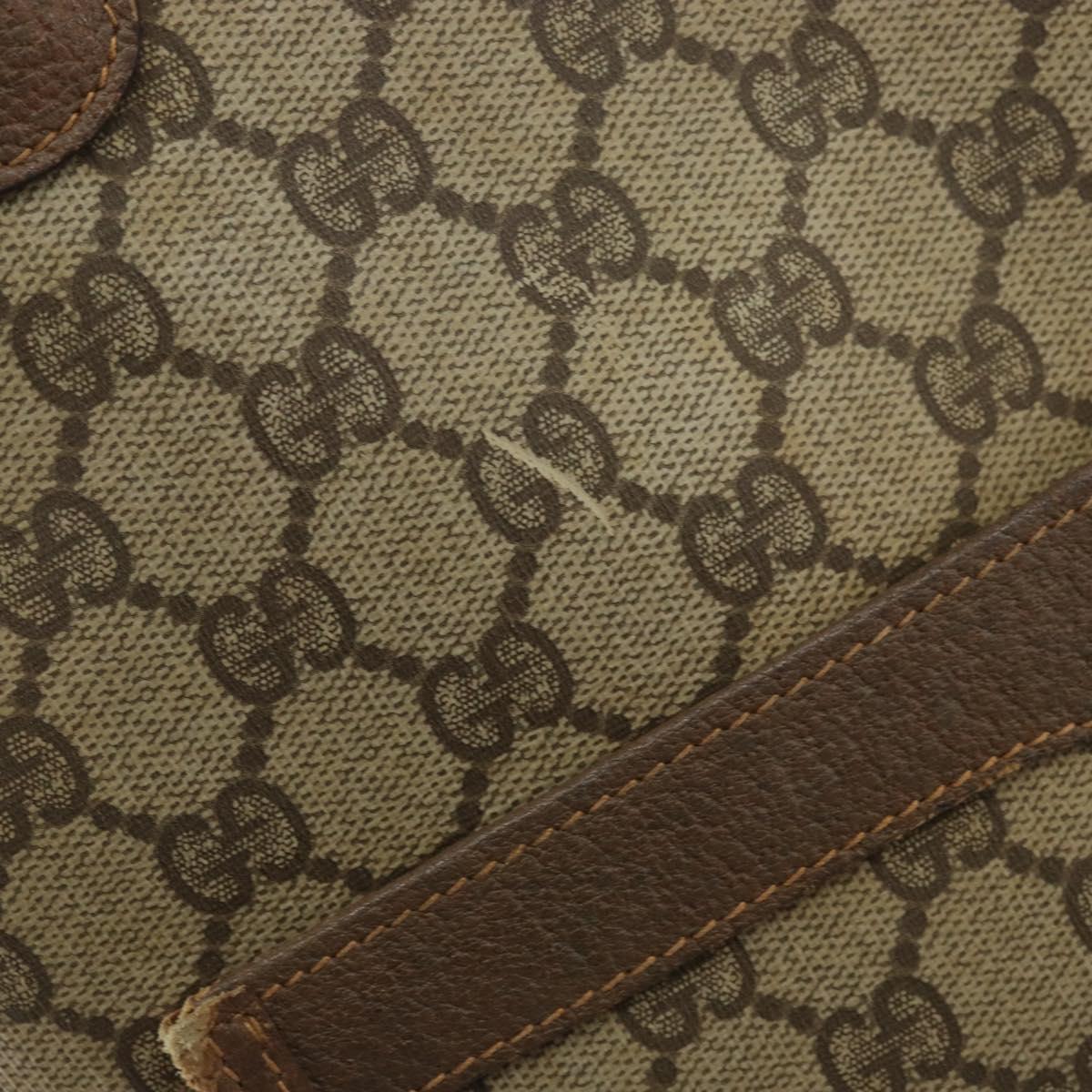 GUCCI GG Supreme Web Sherry Line Tote Bag PVC Beige Gold 002 58 6487 Auth 147143