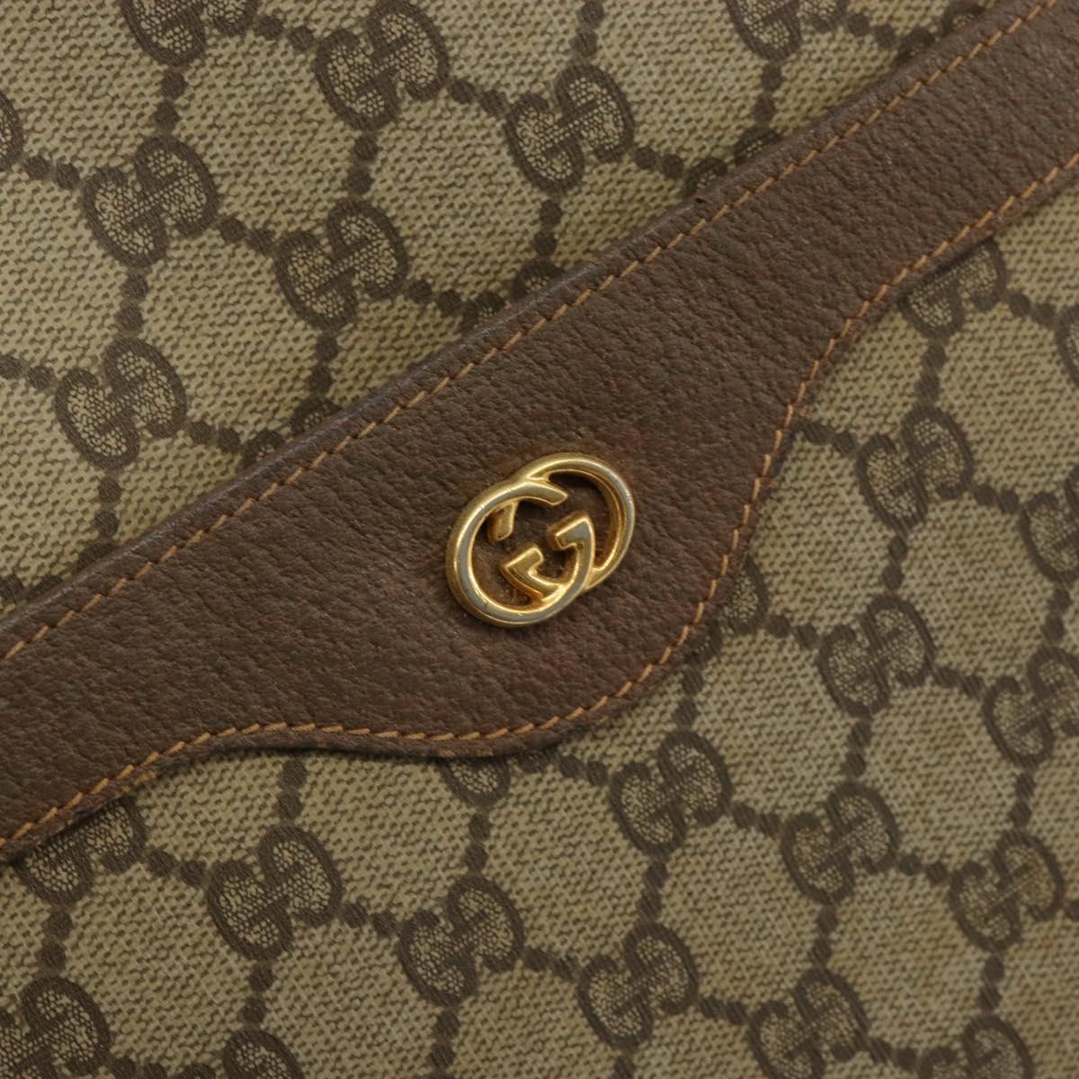 GUCCI GG Supreme Web Sherry Line Tote Bag PVC Beige Gold 002 58 6487 Auth 147143