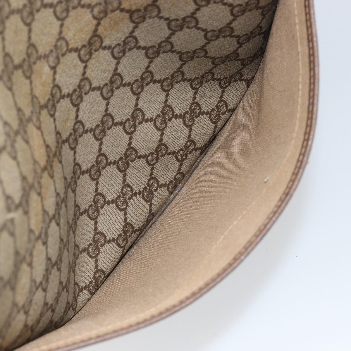 GUCCI GG Supreme Web Sherry Line Tote Bag PVC Beige Gold 002 58 6487 Auth 147143