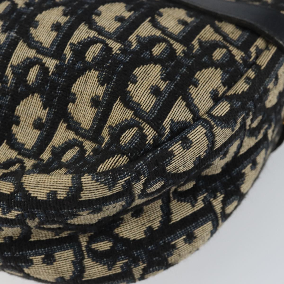 Christian Dior Trotter Canvas Shoulder Bag Navy Auth 147153