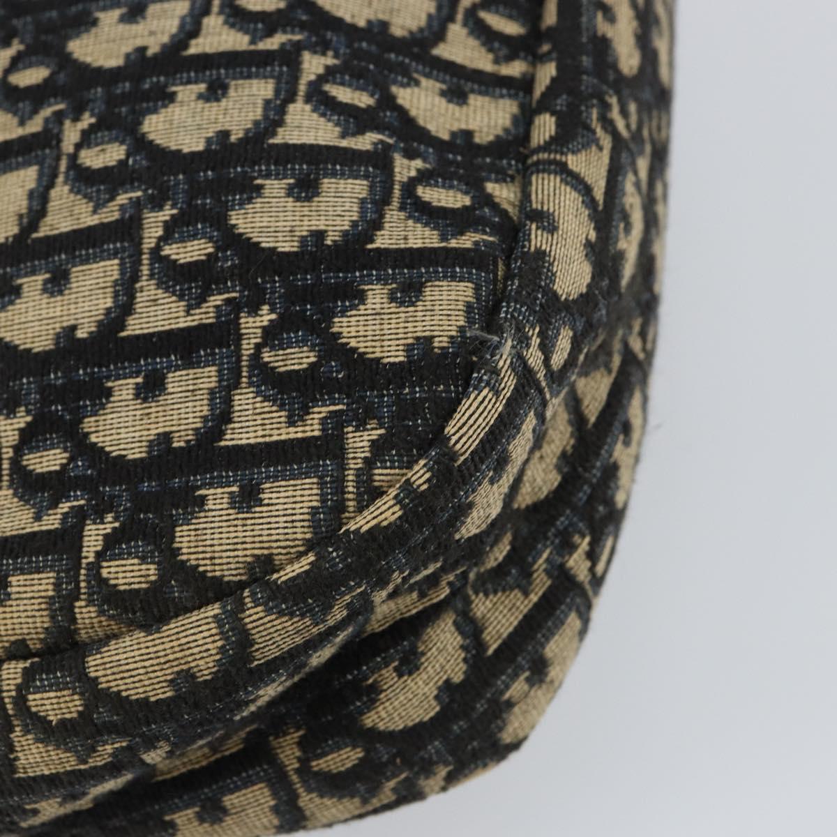 Christian Dior Trotter Canvas Shoulder Bag Navy Auth 147153